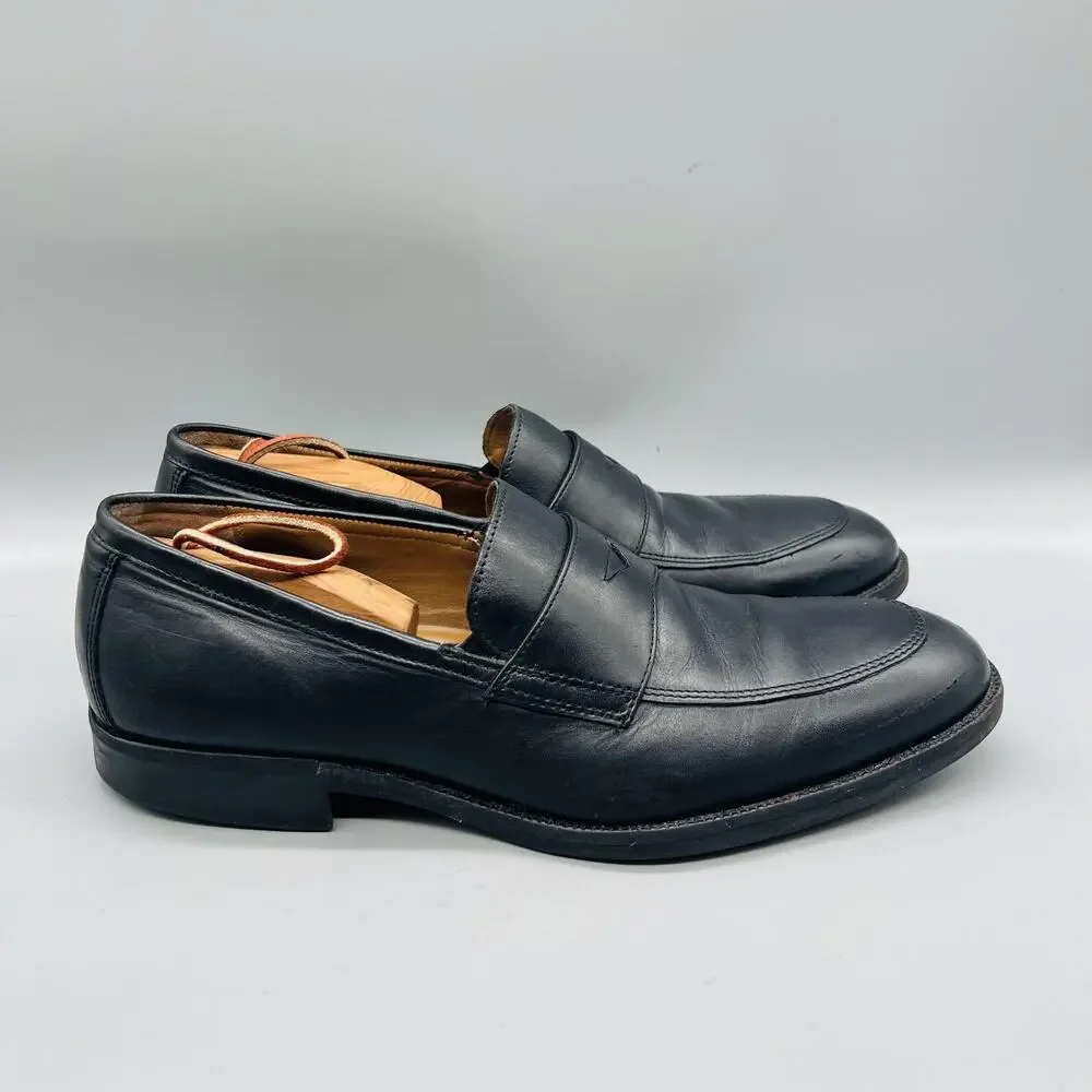 Johnston & Murphy Shoes Mens 11 Black Leather Penny Loafers Slip On Dress Oxford